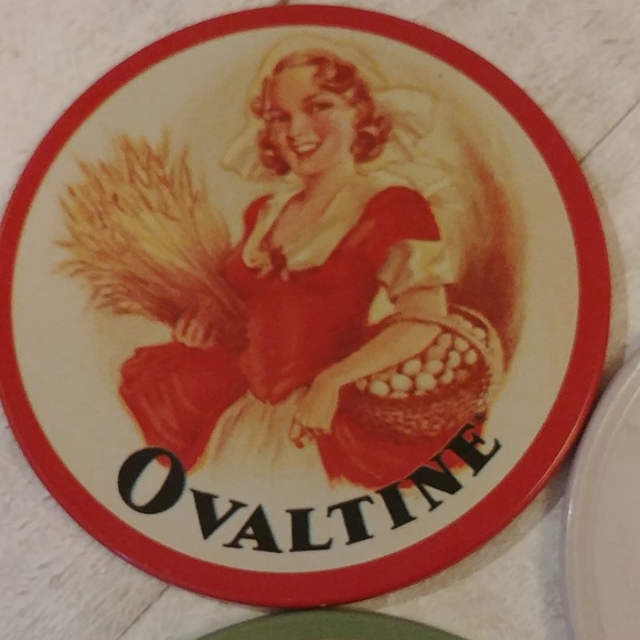 🎉2/$16 Vintage Ovaltine Coasters Set of 3 From England - Picture 2 of 5